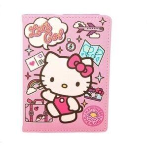 Hello Kitty Pink Passport and Card Holder NWT